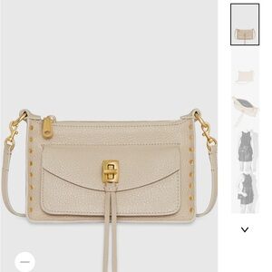 Rebecca Minkoff Cream Clutch with Gold Hardware